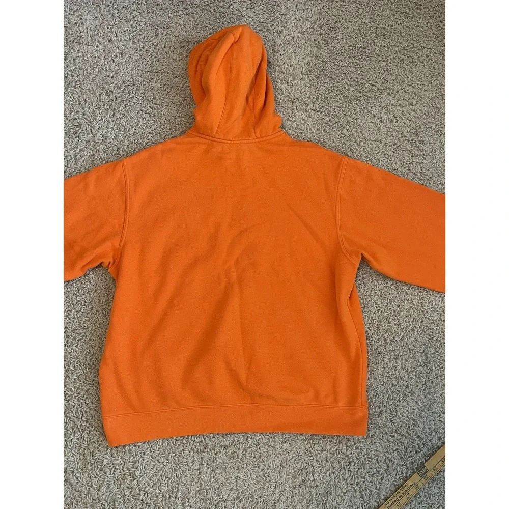 Vintage Y2K Nike Embroidered Hoodie Pullover Orange Spell-out Size Large
